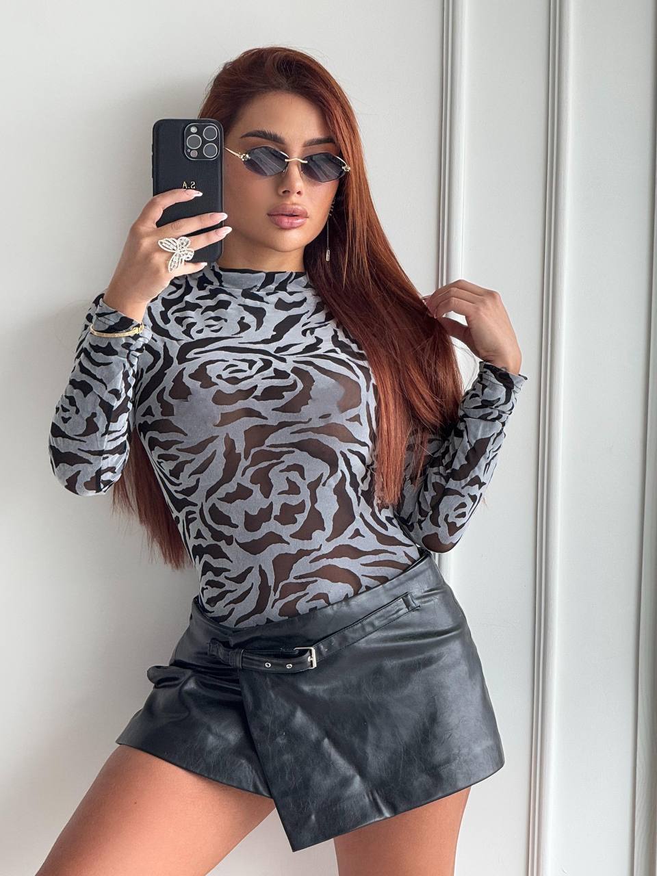 BODY GRIS MANGA LARGA