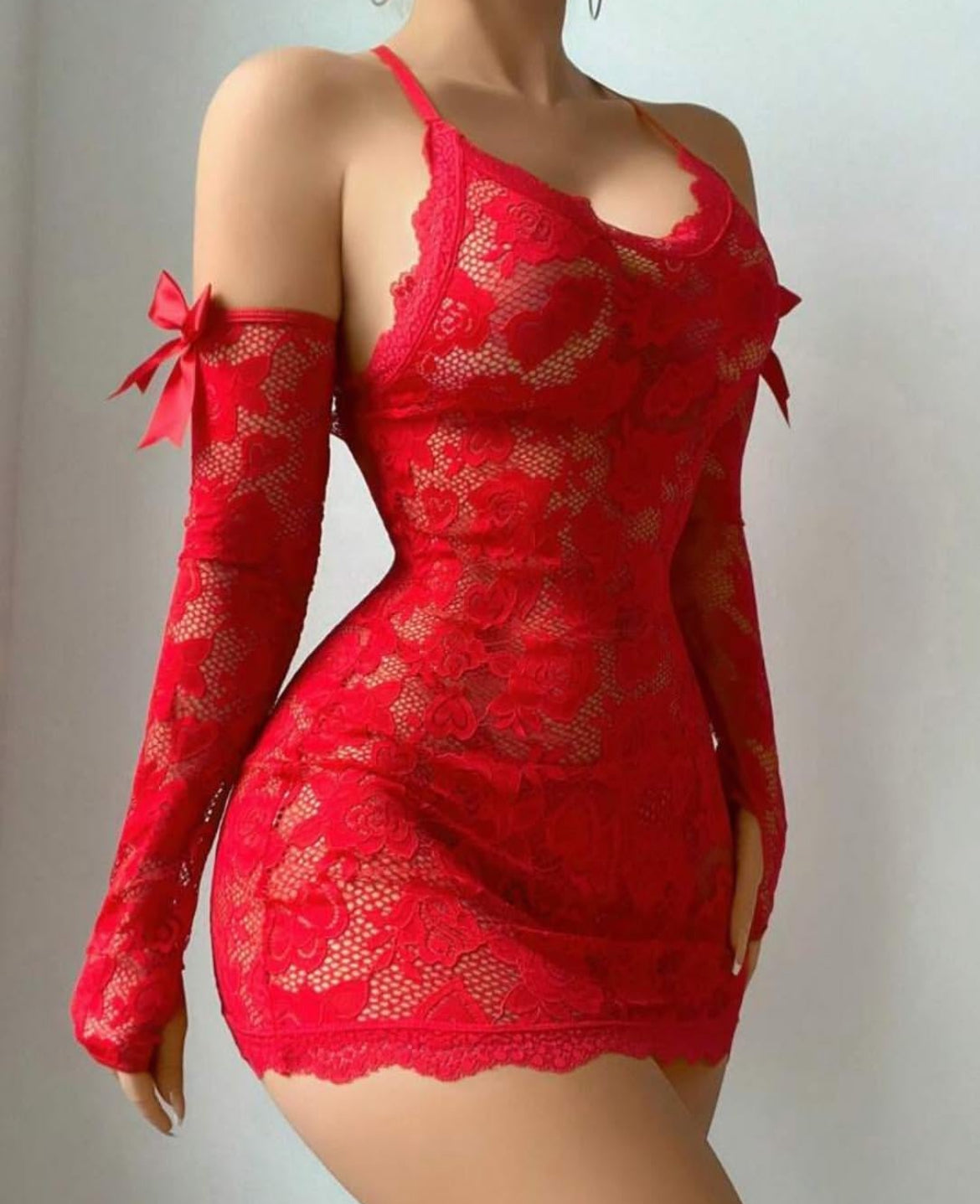 SET VESTIDO BASICO ROJO PASIÓN