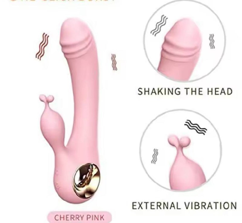 VIBRADOR RABBIT LUXURY DOBLE ESTIMULACIÓN CON AGARRE