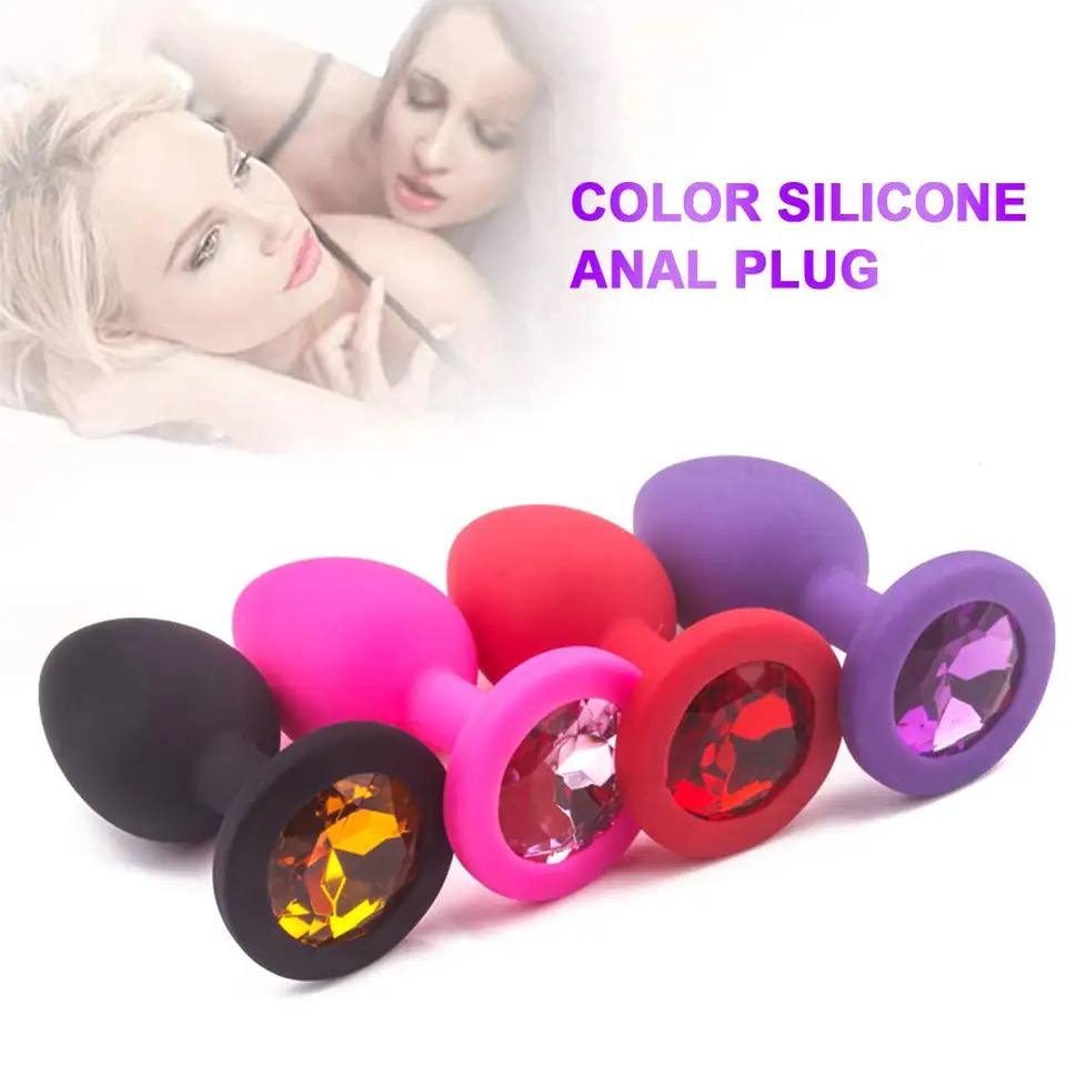 Plug anal joya redondo en silicona