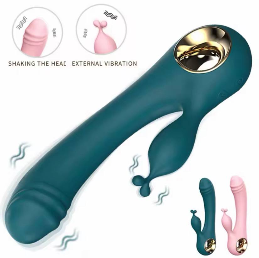 VIBRADOR RABBIT LUXURY DOBLE ESTIMULACIÓN CON AGARRE